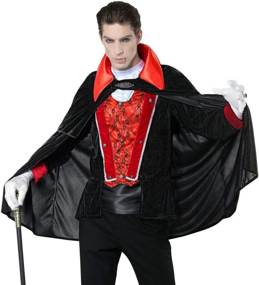 Vampier & Dracula Kostuum | Victoriaanse Vampier Gracio | Man | Large | Carnaval kostuum | Verkleedkleding